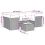 7-teiliges Garten-Esszimmerset und Kissen synthetisches Rattan schwarz von , Gartensets - Ref: Foro24-3217265, Preis: 442,81 ...