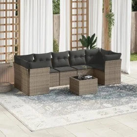 Set de sofás de jardín 8 pzas y cojines ratán sintético gris de , Conjuntos de jardín - Ref: Foro24-3217290, Precio: 482,20 €...