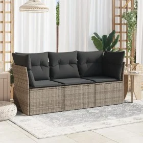 Set mit 3 Gartensofas und Kissen synthetisches Rattangrau von , Gartensets - Ref: Foro24-3217210, Preis: 188,31 €, Rabatt: %