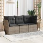 Set mit 3 Gartensofas und Kissen synthetisches Rattangrau von , Gartensets - Ref: Foro24-3217210, Preis: 185,63 €, Rabatt: %