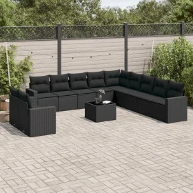 Garden sofa set 12 pieces with black synthetic rattan cushions by , Garden sets - Ref: Foro24-3219185, Price: 821,42 €, Disco...