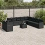 Garden sofa set 12 pieces with black synthetic rattan cushions by , Garden sets - Ref: Foro24-3219185, Price: 821,42 €, Disco...