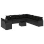 Gartensofa-Set 12-teilig mit schwarzen synthetischen Rattankissen von , Gartensets - Ref: Foro24-3219185, Preis: 803,83 €, Ra...