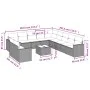 Garden sofa set 12 pieces with black synthetic rattan cushions by , Garden sets - Ref: Foro24-3219185, Price: 821,42 €, Disco...