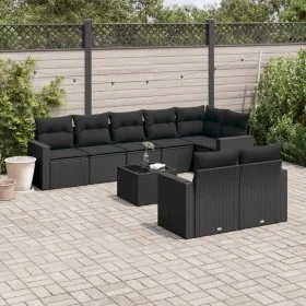 8-piece garden sofa set with black synthetic rattan cushions by , Garden sets - Ref: Foro24-3219215, Price: 620,29 €, Discoun...