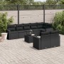Set aus 8-teiligen Gartensofas und Kissen Kunstrattan schwarz von , Gartensets - Ref: Foro24-3219215, Preis: 593,63 €, Rabatt: %