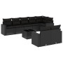 Set aus 8-teiligen Gartensofas und Kissen Kunstrattan schwarz von , Gartensets - Ref: Foro24-3219215, Preis: 593,63 €, Rabatt: %
