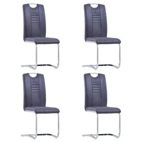Freischwinger Esszimmerstühle 4 Stk. Kunstveloursleder grau von vidaXL, Essstühle - Ref: Foro24-281786, Preis: 256,98 €, Raba...