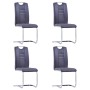 Cantilever dining chairs 4 pcs artificial suede leather gray by vidaXL, dining chairs - Ref: Foro24-281786, Price: 260,74 €, ...