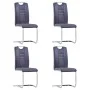 Cantilever dining chairs 4 pcs artificial suede leather gray by vidaXL, dining chairs - Ref: Foro24-281786, Price: 256,98 €, ...