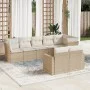Gartensofa-Set mit beigen Kissen 8 Stück PE-Rattan von , Gartensets - Ref: Foro24-3219208, Preis: 586,55 €, Rabatt: %