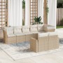 Gartensofa-Set mit beigen Kissen 8 Stück PE-Rattan von , Gartensets - Ref: Foro24-3219208, Preis: 564,91 €, Rabatt: %