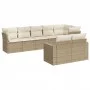 Gartensofa-Set mit beigen Kissen 8 Stück PE-Rattan von , Gartensets - Ref: Foro24-3219208, Preis: 586,55 €, Rabatt: %
