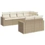 7-piece garden sofa set and beige synthetic rattan cushions by , Garden sets - Ref: Foro24-3219198, Price: 541,97 €, Discount: %