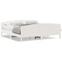 Solid white pine wood headboard bed frame 180x200 cm by , Beds and slatted bases - Ref: Foro24-3216165, Price: 254,10 €, Disc...