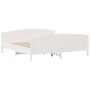 Solid white pine wood headboard bed frame 180x200 cm by , Beds and slatted bases - Ref: Foro24-3216165, Price: 254,10 €, Disc...