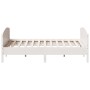 Solid white pine wood headboard bed frame 180x200 cm by , Beds and slatted bases - Ref: Foro24-3216165, Price: 254,10 €, Disc...