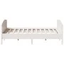Solid white pine wood headboard bed frame 180x200 cm by , Beds and slatted bases - Ref: Foro24-3216165, Price: 250,87 €, Disc...