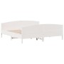 Solid white pine wood headboard bed frame 180x200 cm by , Beds and slatted bases - Ref: Foro24-3216165, Price: 254,10 €, Disc...