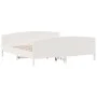 Solid white pine wood headboard bed frame 180x200 cm by , Beds and slatted bases - Ref: Foro24-3216165, Price: 250,87 €, Disc...