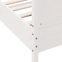 Solid white pine wood headboard bed frame 180x200 cm by , Beds and slatted bases - Ref: Foro24-3216165, Price: 254,10 €, Disc...