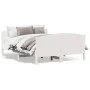 Estructura de cama con cabecero madera de pino blanco 150x200cm de , Camas y somieres - Ref: Foro24-3216171, Precio: 231,82 €...