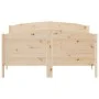 Bed frame with solid pine wood headboard 160x200 cm by , Beds and slatted bases - Ref: Foro24-3216167, Price: 199,19 €, Disco...