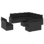 Garden sofa set 12 pieces with black synthetic rattan cushions by , Modular outdoor sofas - Ref: Foro24-3251472, Price: 771,3...