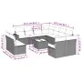 Garden sofa set 12 pieces with black synthetic rattan cushions by , Modular outdoor sofas - Ref: Foro24-3251472, Price: 771,3...