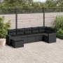 7-piece garden dining set and black synthetic rattan cushions by , Modular outdoor sofas - Ref: Foro24-3251612, Price: 452,69...