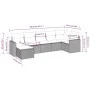 7-piece garden dining set and black synthetic rattan cushions by , Modular outdoor sofas - Ref: Foro24-3251612, Price: 452,69...