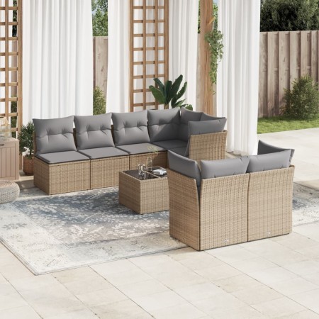 Set Gartensofas mit beigen Kissen 8 Stück PE Rattan von , Gartensets - Ref: Foro24-3217299, Preis: 508,53 €, Rabatt: %