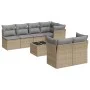 Garden sofa set with beige cushions, 8 pieces, PE rattan. by , Garden sets - Ref: Foro24-3217299, Price: 499,38 €, Discount: %