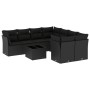 8-teiliges Gartensofa-Set und schwarze synthetische Rattankissen von , Gartensets - Ref: Foro24-3217315, Preis: 560,68 €, Rab...