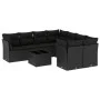8-teiliges Gartensofa-Set und schwarze synthetische Rattankissen von , Gartensets - Ref: Foro24-3217315, Preis: 570,81 €, Rab...
