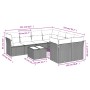 8-teiliges Gartensofa-Set und schwarze synthetische Rattankissen von , Gartensets - Ref: Foro24-3217315, Preis: 560,68 €, Rab...