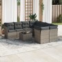 9-teiliges Gartenmöbel-Set und graue synthetische Rattankissen von , Gartensets - Ref: Foro24-3217320, Preis: 524,93 €, Rabat...