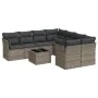 9-piece garden furniture set and gray synthetic rattan cushions by , Garden sets - Ref: Foro24-3217320, Price: 523,76 €, Disc...