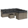 9-teiliges Gartenmöbel-Set und graue synthetische Rattankissen von , Gartensets - Ref: Foro24-3217320, Preis: 524,93 €, Rabat...