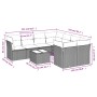 9-teiliges Gartenmöbel-Set und graue synthetische Rattankissen von , Gartensets - Ref: Foro24-3217320, Preis: 524,93 €, Rabat...