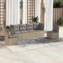 Garden sofa set with cushions 6 pieces beige synthetic rattan by , Garden sets - Ref: Foro24-3249208, Price: 383,61 €, Discou...