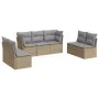7-piece garden sofa set and beige synthetic rattan cushions by , Garden sets - Ref: Foro24-3249248, Price: 439,63 €, Discount: %