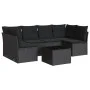 7-piece garden dining set with black synthetic rattan cushions by , Garden sets - Ref: Foro24-3249234, Price: 426,34 €, Disco...