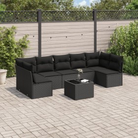 Set de sofás de jardín 8 piezas y cojines ratán sintético negro de , Conjuntos de jardín - Ref: Foro24-3249274, Precio: 496,7...