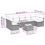 8-piece garden sofa set with black synthetic rattan cushions by , Garden sets - Ref: Foro24-3249274, Price: 496,71 €, Discoun...