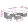 Set aus 8-teiligen Gartensofas und Kissen Kunstrattan schwarz von , Gartensets - Ref: Foro24-3249274, Preis: 489,89 €, Rabatt: %