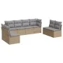 Gartensofa-Set mit beigen Kissen 8 Stück PE-Rattan von , Gartensets - Ref: Foro24-3249288, Preis: 462,86 €, Rabatt: %