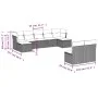 8-piece garden sofa set and black synthetic rattan cushions by , Garden sets - Ref: Foro24-3250104, Price: 534,11 €, Discount: %