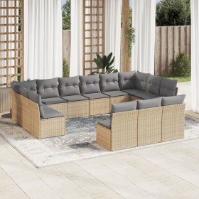 Garden sofa set with cushions 13 pieces beige synthetic rattan by , Garden sets - Ref: Foro24-3250228, Price: 813,73 €, Disco...