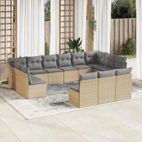 Garden sofa set with cushions 13 pieces beige synthetic rattan by , Garden sets - Ref: Foro24-3250228, Price: 789,39 €, Disco...
